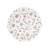 Set de 10 Platos de Cartón con Diseño de Navidad color Blanco