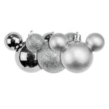 Set de 3 Esferas Navideñas color Plata en Forma de Mickey Mouse