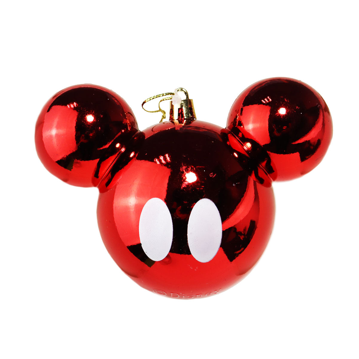 Esfera Navideña Brillante color Rojo en Forma de Mickey Mouse