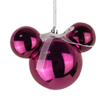 Esfera Navideña Brillante en Forma de Mickey Mouse color Fucsia