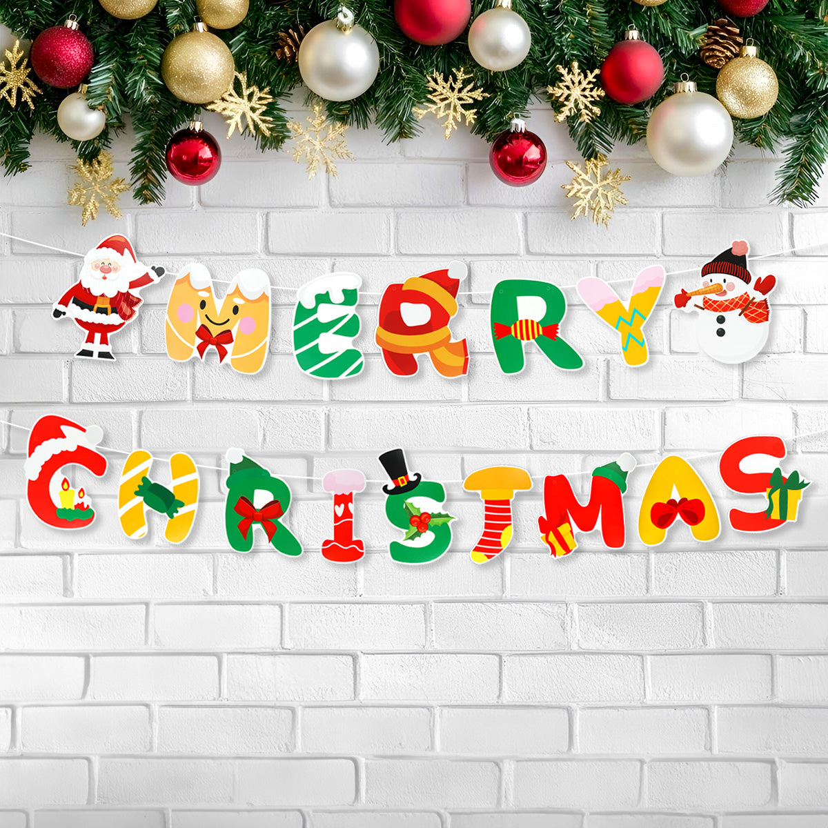 Banner Decorativo con Diseño Navideño "Merry Christmas"