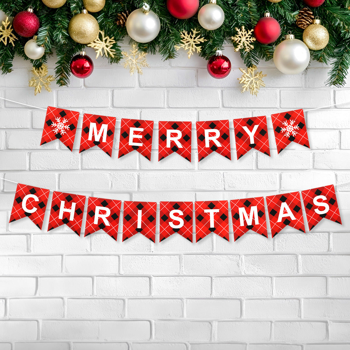 Banner con Diseño Navideño "Merry Christmas"