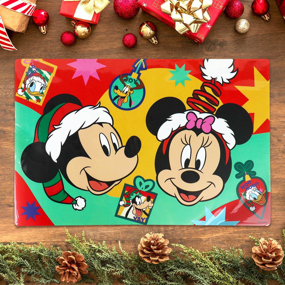 Mantel Individual de Mickey Mouse y Minnie Mouse, Disney