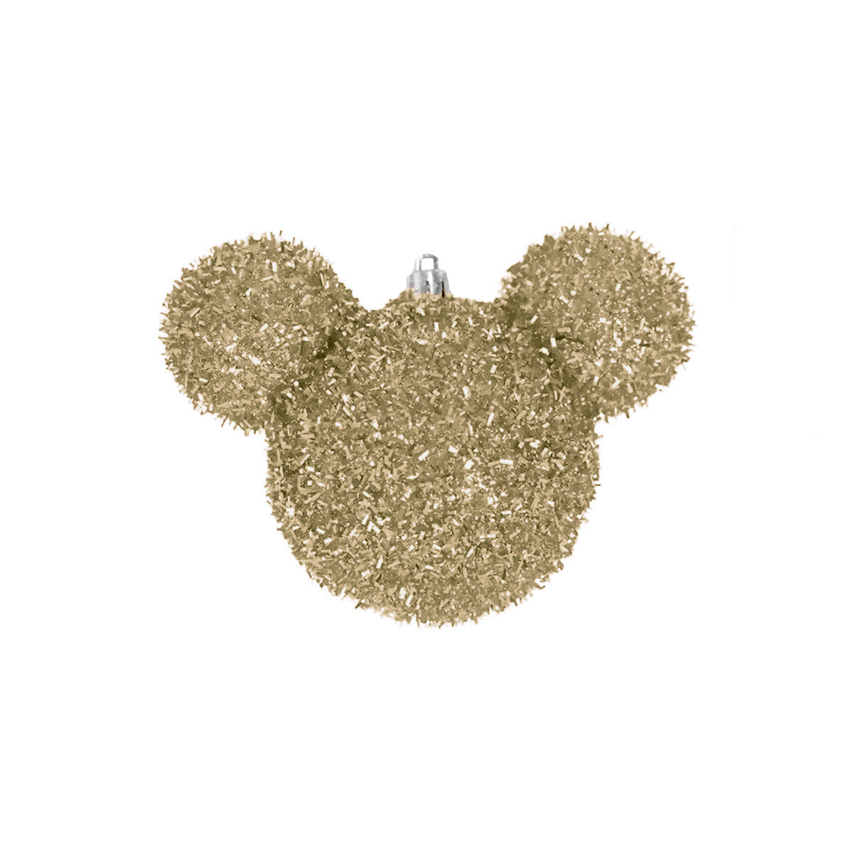 Esfera Navideña de Tinsel color Oro en Forma de Mickey Mouse