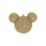 Esfera Navideña de Tinsel color Oro en Forma de Mickey Mouse