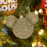 Esfera Navideña de Tinsel color Oro en Forma de Mickey Mouse