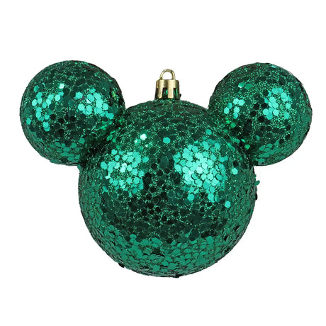 Esfera Navideña Brillante, Mickey, Color Verde