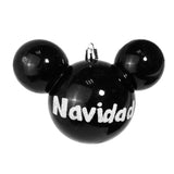 Esfera Navideña en Forma de Mickey Mouse color Negro/Blanco