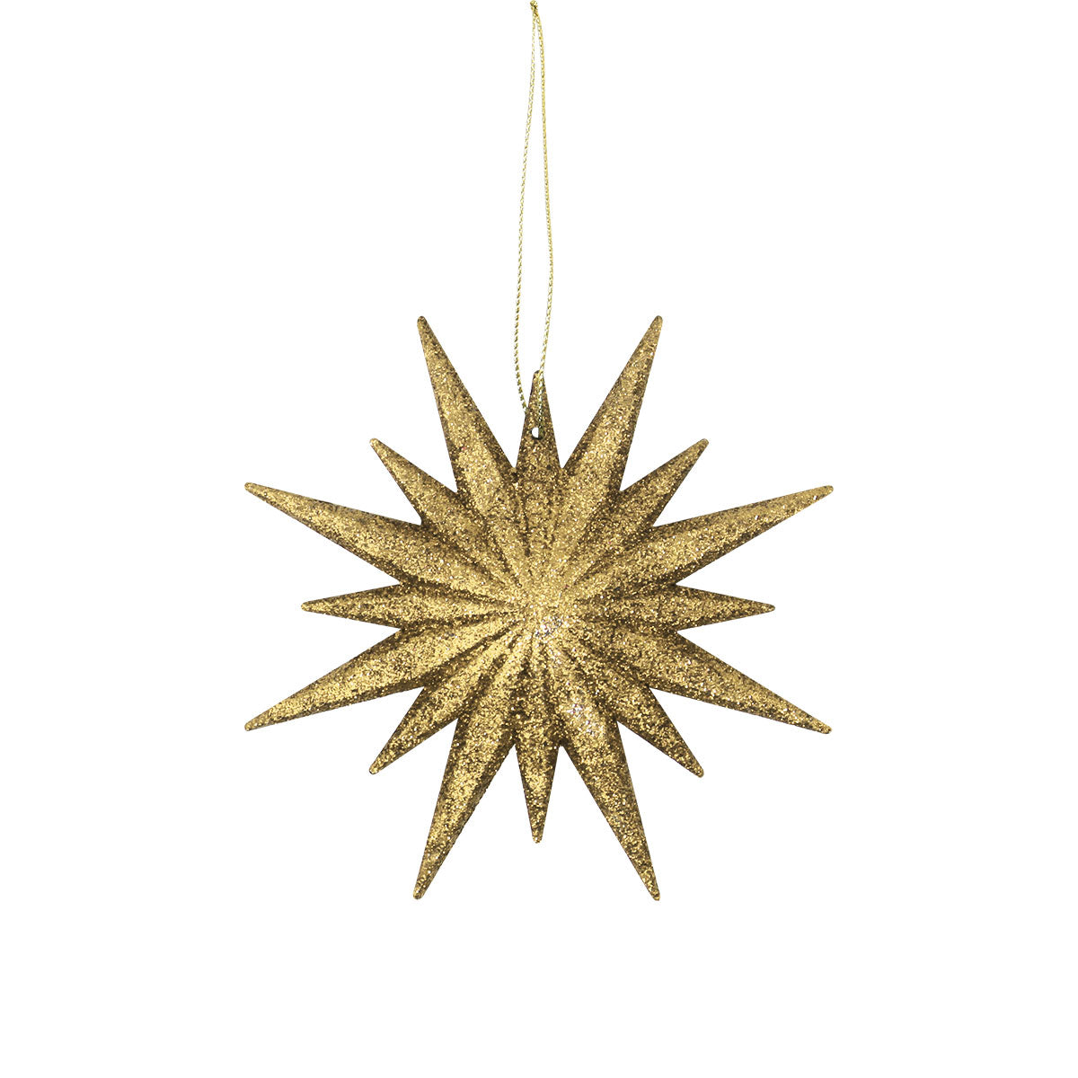 Ornamento en Forma de Estrella con Diamantina color Oro