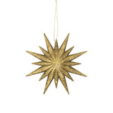 Ornamento en Forma de Estrella con Diamantina color Oro