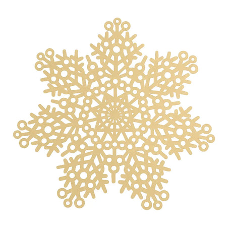 Mantel Individual en Forma de Copo de Nieve color Oro