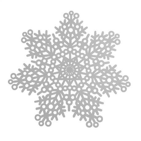 Mantel Individual en Forma de Copo de Nieve color Plata