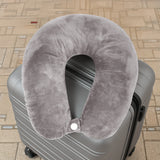 Almohada de Viaje Ergonómica, Color Gris Claro