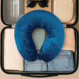 Almohada de Viaje Ergonómica, Color Azul Petróleo