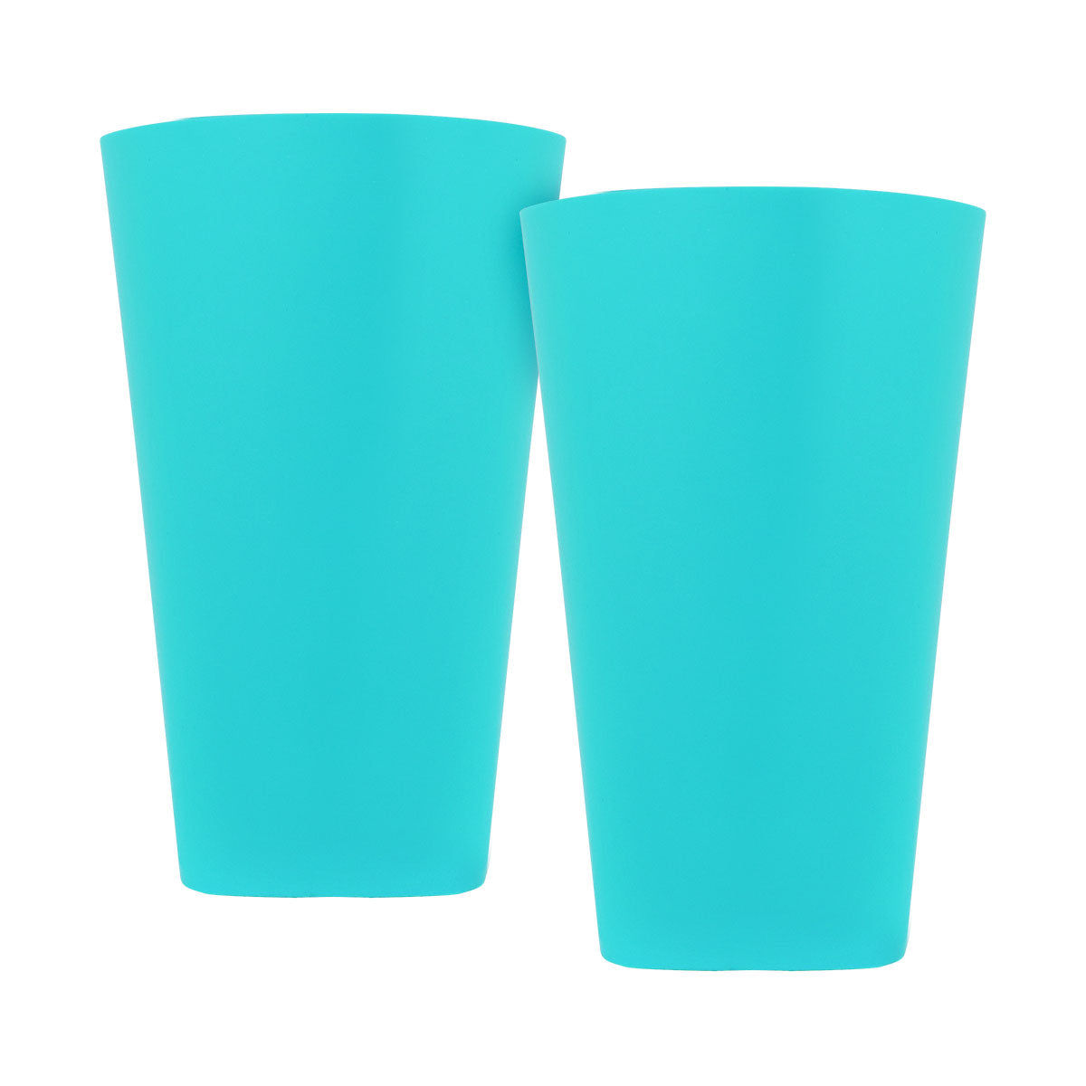 Set de 2 Vasos de Plástico, Color Aqua