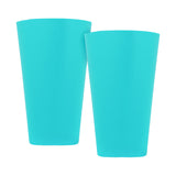 Set de 2 Vasos de Plástico, Color Aqua