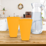 Set de 2 Vasos de Plástico, Color Naranja
