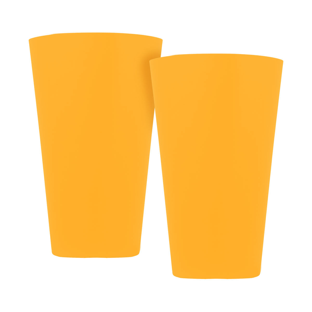 Set de 2 Vasos de Plástico, Color Naranja