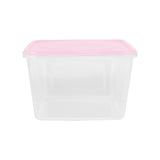 Contenedor Rectangular de Plástico color Rosa para Alimentos, 800ml