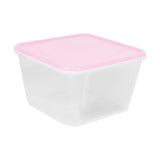 Contenedor Rectangular de Plástico color Rosa para Alimentos, 800ml