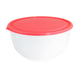 Contenedor Redondo de Plástico color Rosa para Alimentos, 820ml