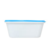 Contenedor Rectangular de Plástico color Azul para Alimentos, 800ml