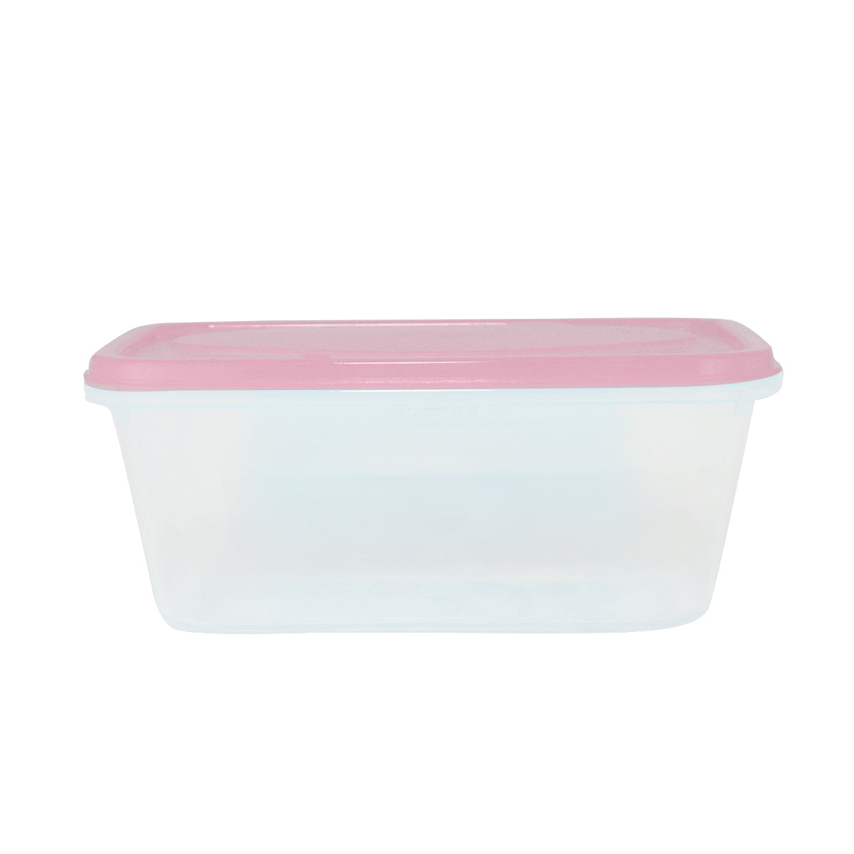 Contenedor Rectangular de Plástico color Rosa para Alimentos