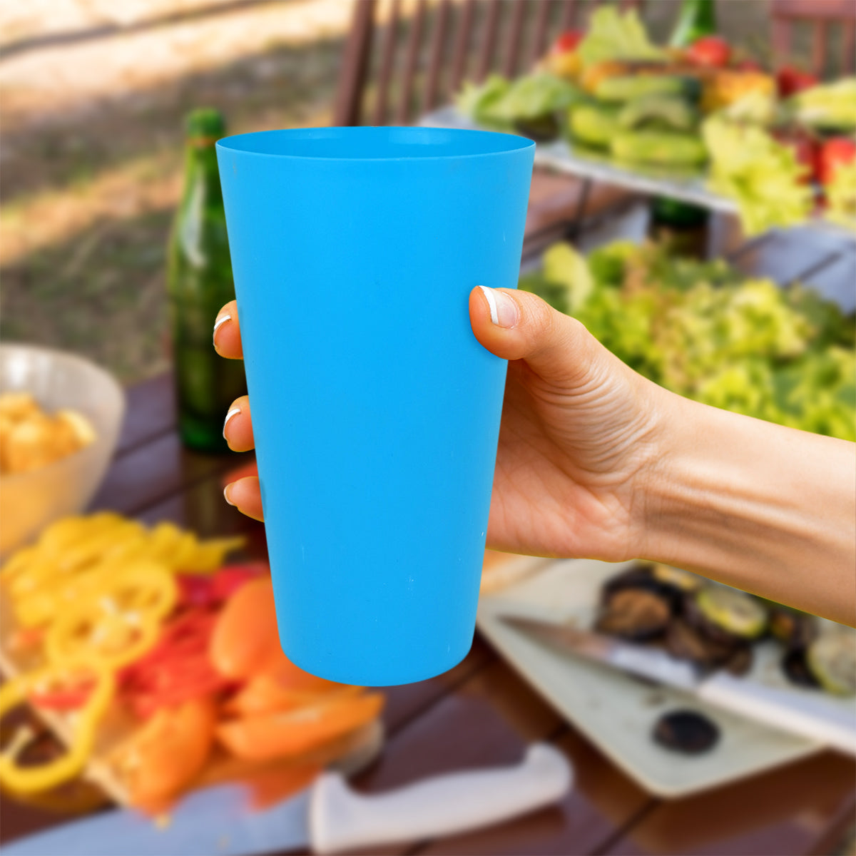 Vaso de Plástico, Color Azul, 850 ml