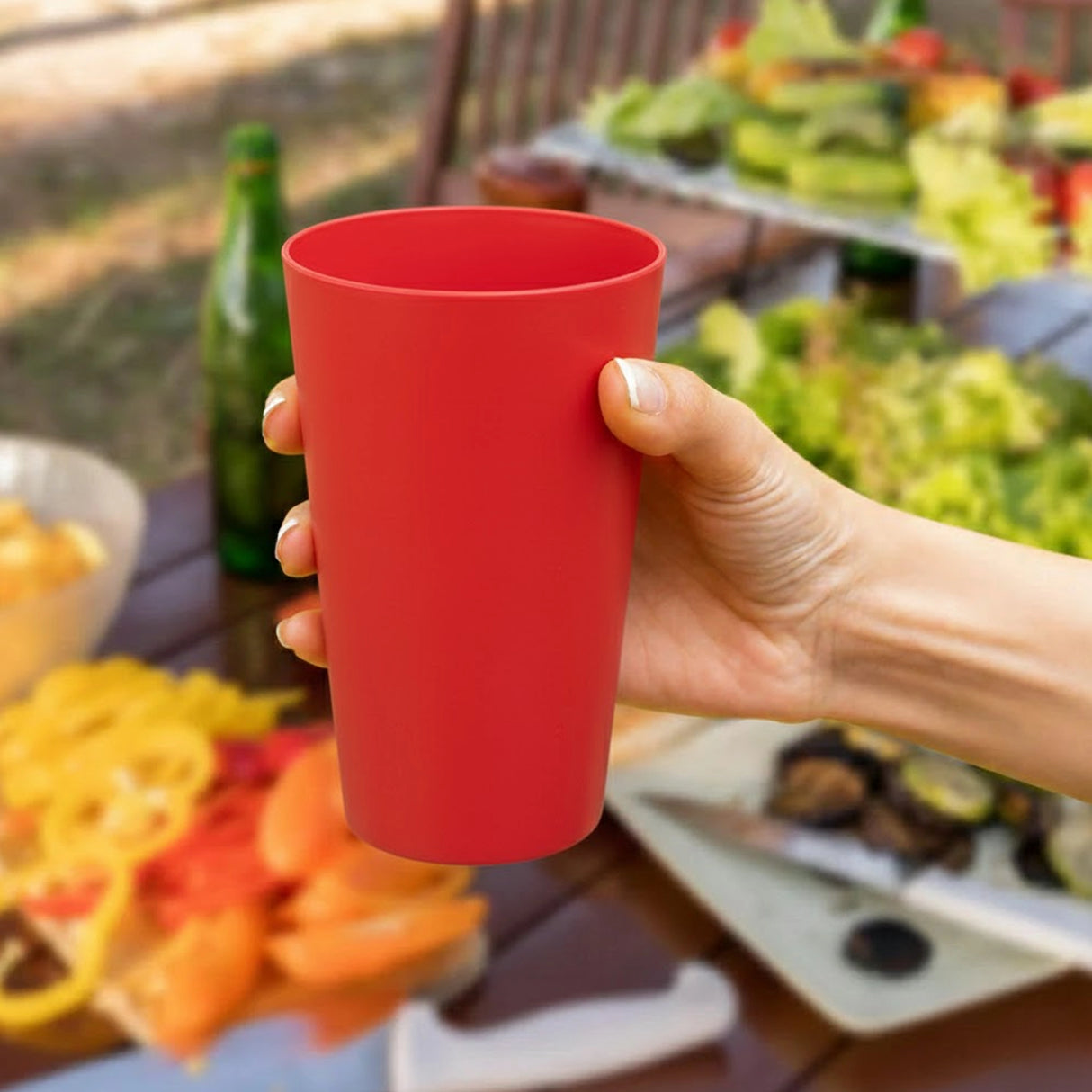 Vaso de Plástico, Color Narajna, 850 ml