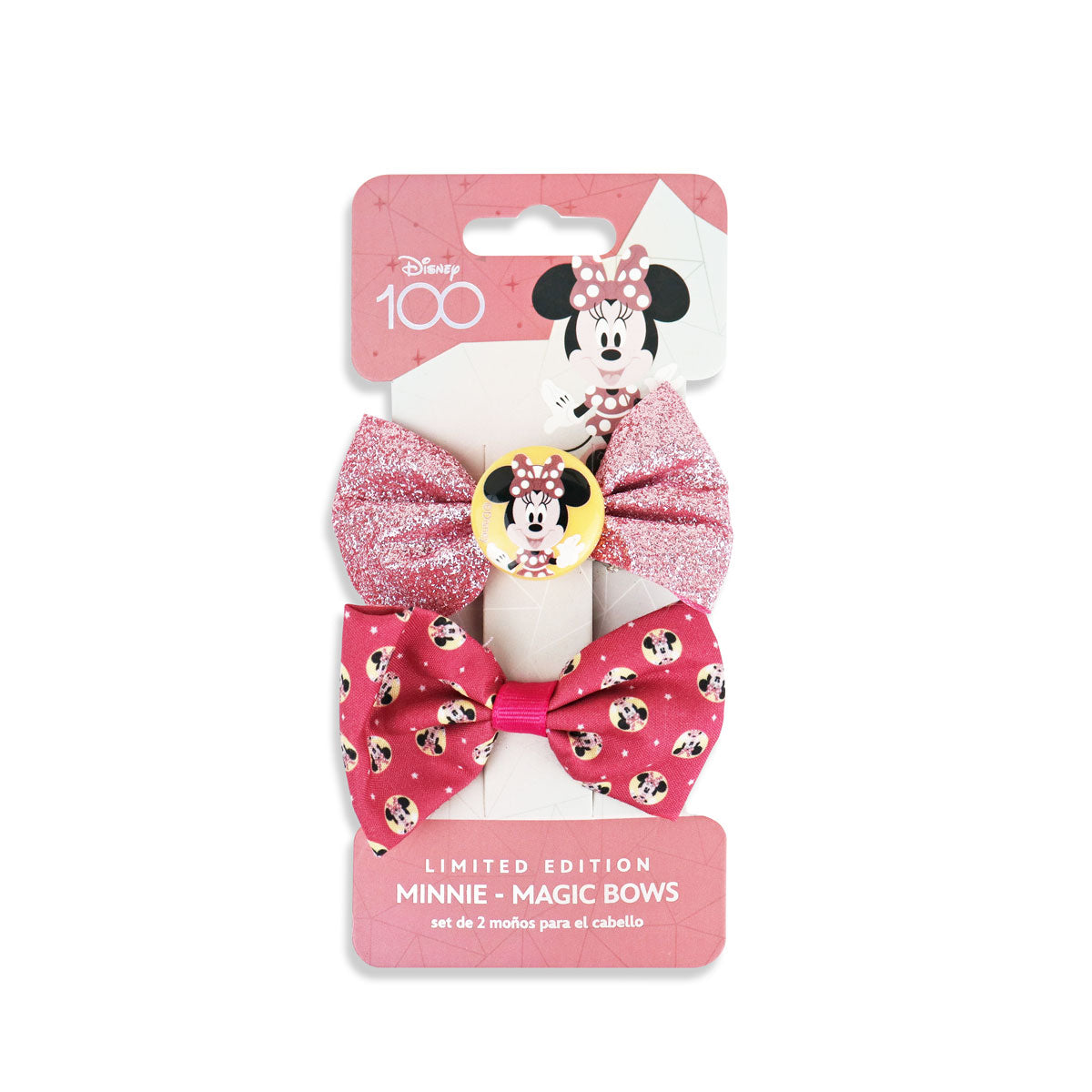 Set de 2 Moños para el Cabello "Minnie" color Rosa, Edición Disney 100