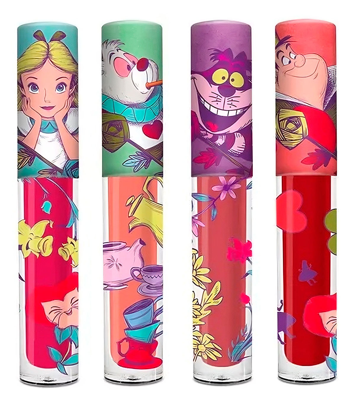 Set de 4 Labiales Líquidos Mate, Colección Alicia, Edición Disney 100