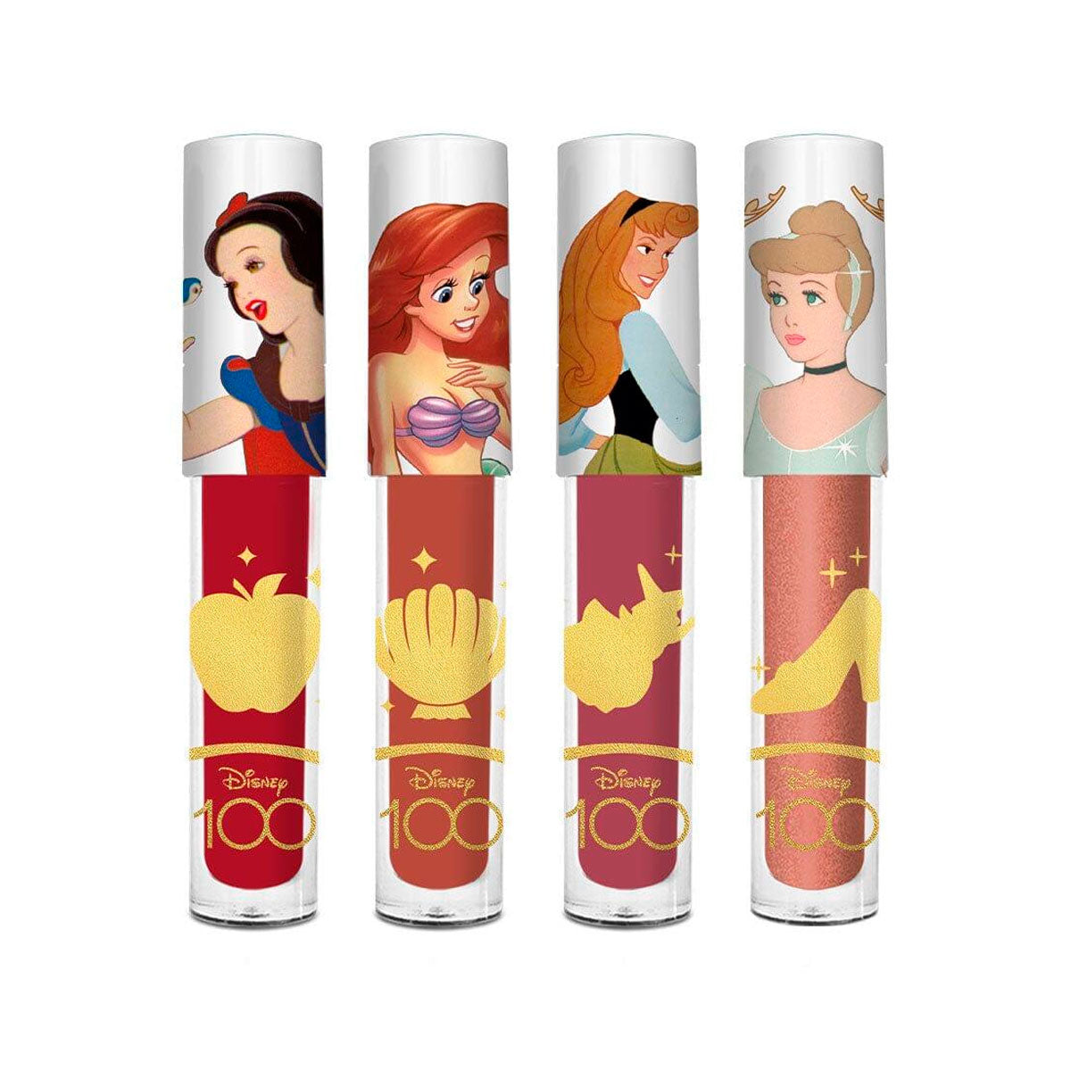 Set Encantado de 4 Labiales Líquidos Mate, Edición Disney 100