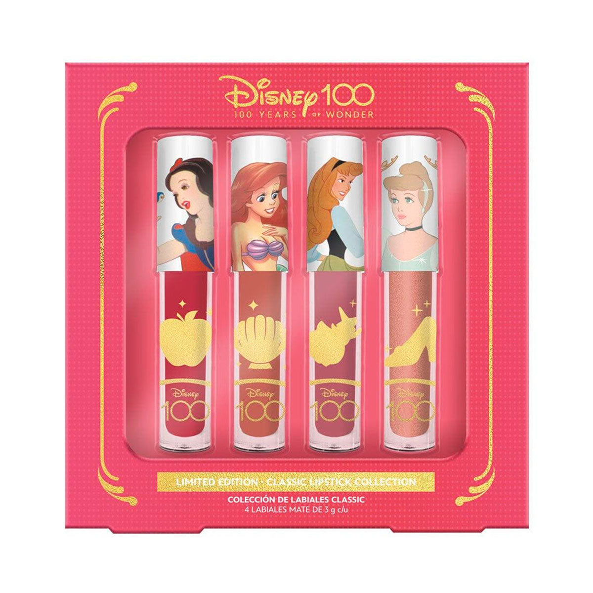 Set Encantado de 4 Labiales Líquidos Mate, Edición Disney 100