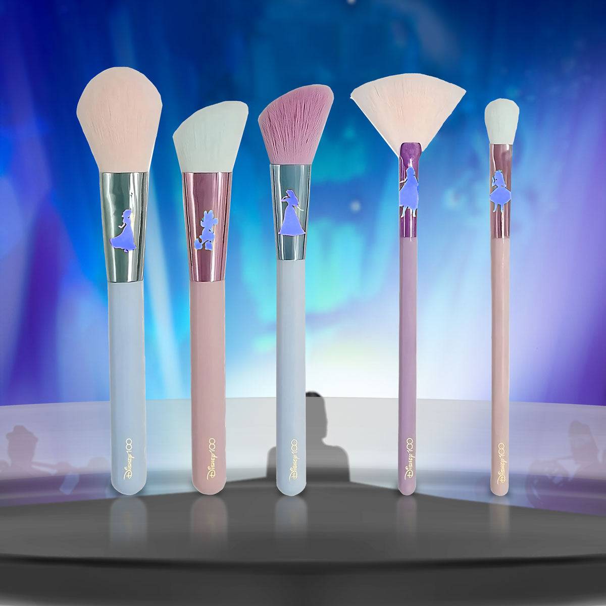 Set de 5 Brochas de Maquillaje 'Disney Platinum', Edición Disney 100