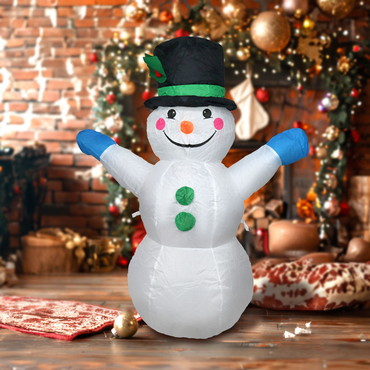 de navidad mono de nieve con bolas de unicel