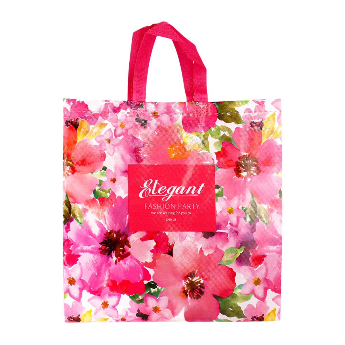 Bolsa Multiusos de Plástico con Diseño Floral color Rojo