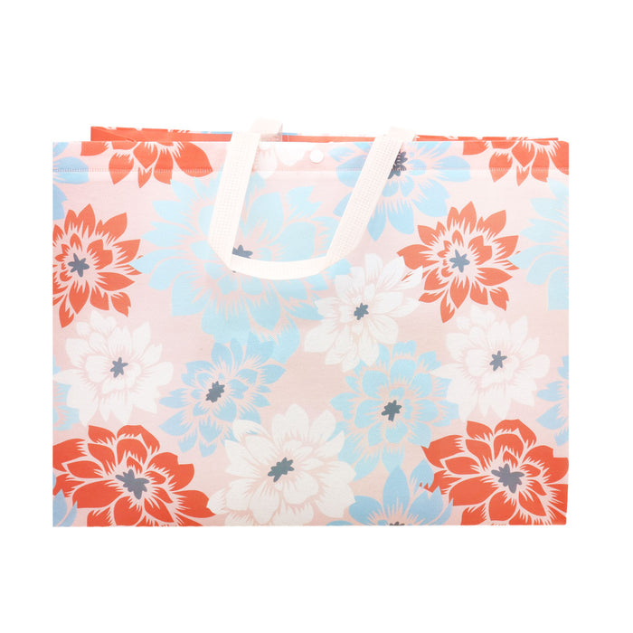 Bolsa Reutilizable, Diseño Flores, Color Rosa