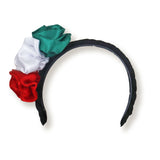 Diadema Decorada con 3 Flores Tejidas para Fiestas Patrias