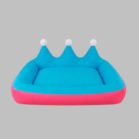 Cama para Mascota en Forma de Corona, Color Azul