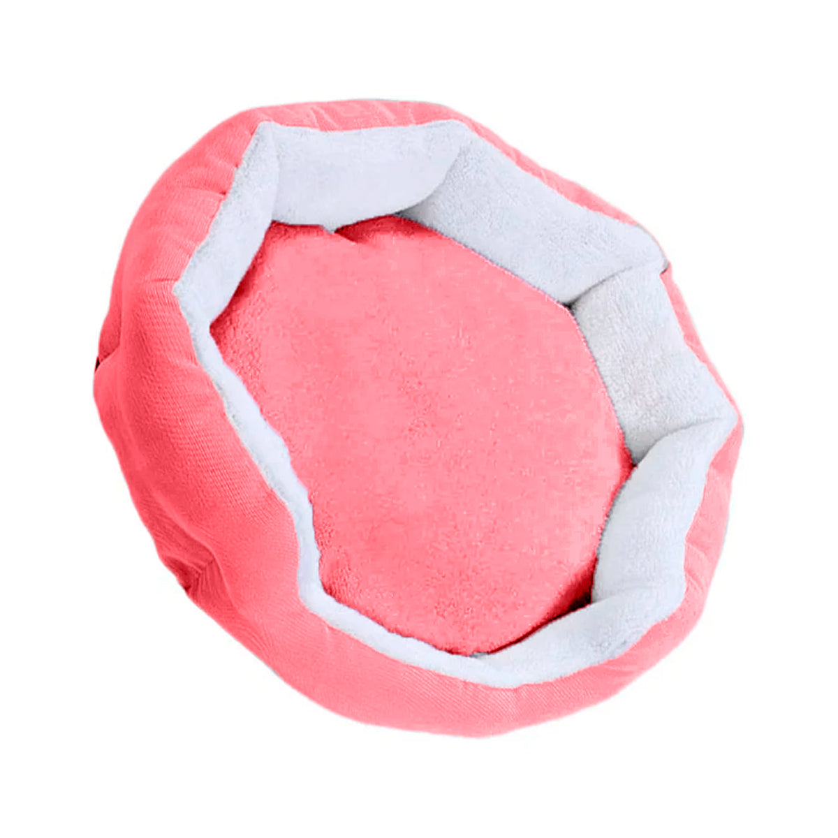 Cama Forma Heptágono para Mascota, Color Rosa