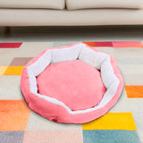 Cama Forma Heptágono para Mascota, Color Rosa
