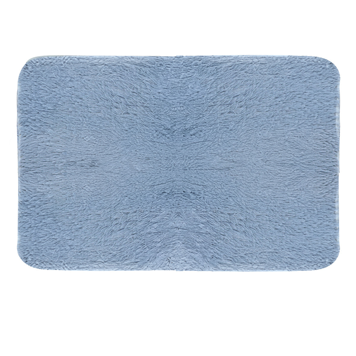 Tapete Rectangular de Peluche, Color Azul, 40x60 cm