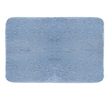 Tapete Rectangular de Peluche, Color Azul, 40x60 cm