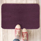 Tapete Rectangular de Peluche, Color Morado, 40x60 cm