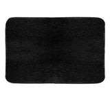 Tapete Rectangular de Peluche, Color Negro, 40x60 cm