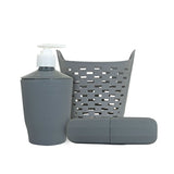 Kit de Accesorios color Gris para Baño, 3 pzas