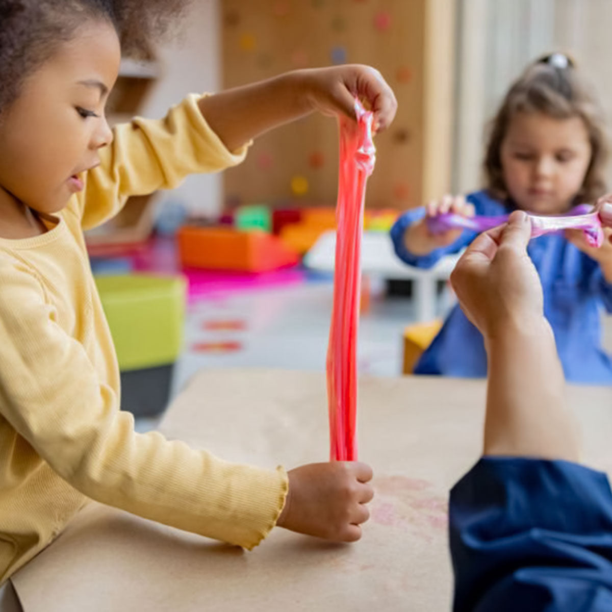 Cubeta de Slime con Glitter color Rojo