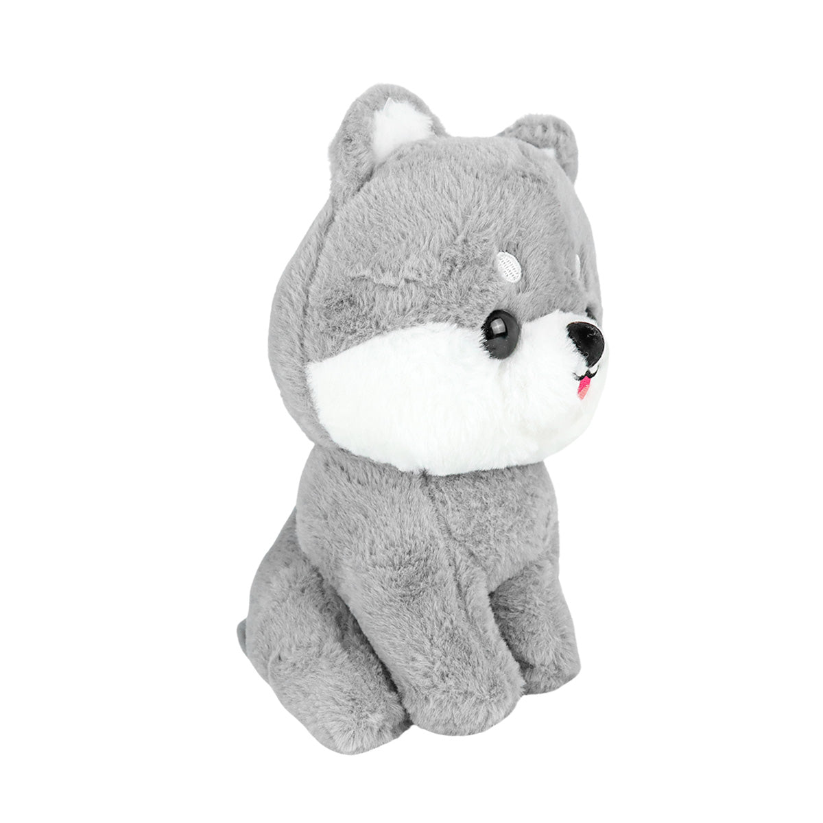 Perrito Husky de Peluche Suave color Gris