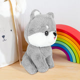 Perrito Husky de Peluche Suave color Gris