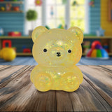 Oso de Slime con Glitter color Amarillo
